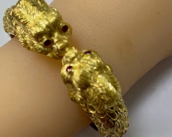 Vintage Ilias Lalaounis Chimera Bangle 18kt Gold Braceletr