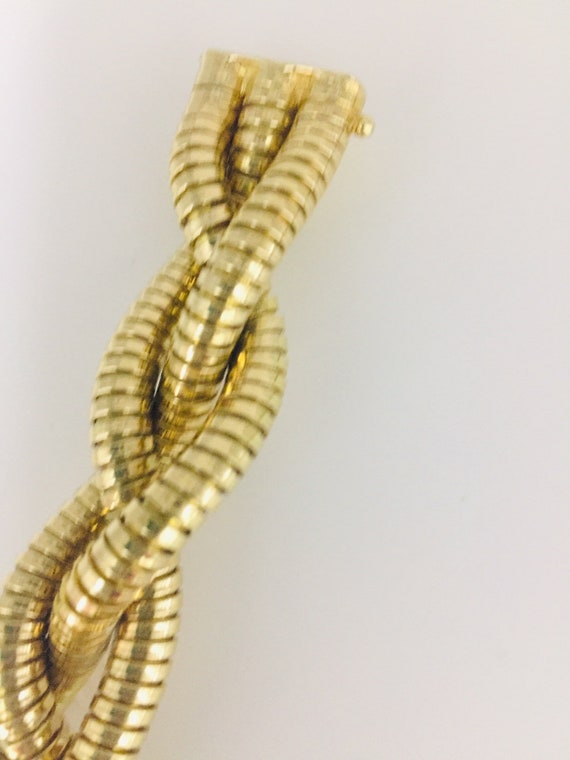 Italian 14kt. Gold Braided Necklace - image 6