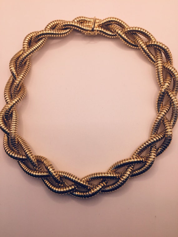 Italian 14kt. Gold Braided Necklace - image 8