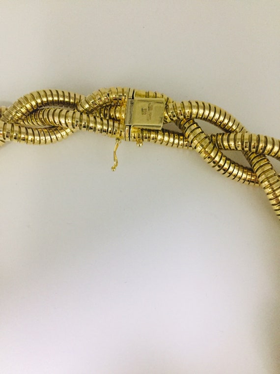 Italian 14kt. Gold Braided Necklace - image 4