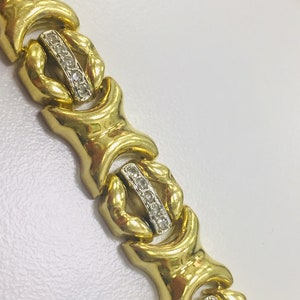 18kt. White and Yellow Gold Vintage Diamond Bracelet