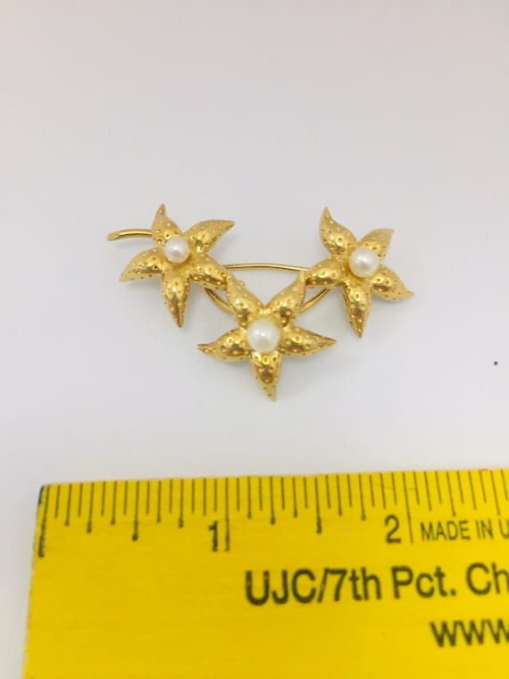 Tiffany 18kt. gold Starfish Pearl Pin