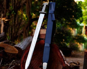 Ragnar Lothbrok Viking Sword Replica, Free Scabbard & Wall Mount