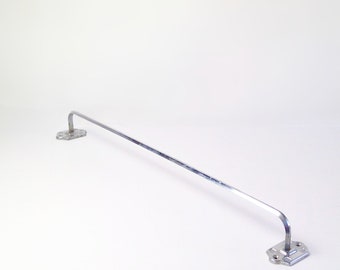 Mid Century Vintage Chrome Towel Rack Silver Color Metal Towel Bar