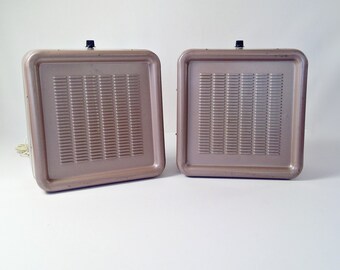 Vintage Midcentury School Speakers Metal Salvaged Intercom Speakers Utah