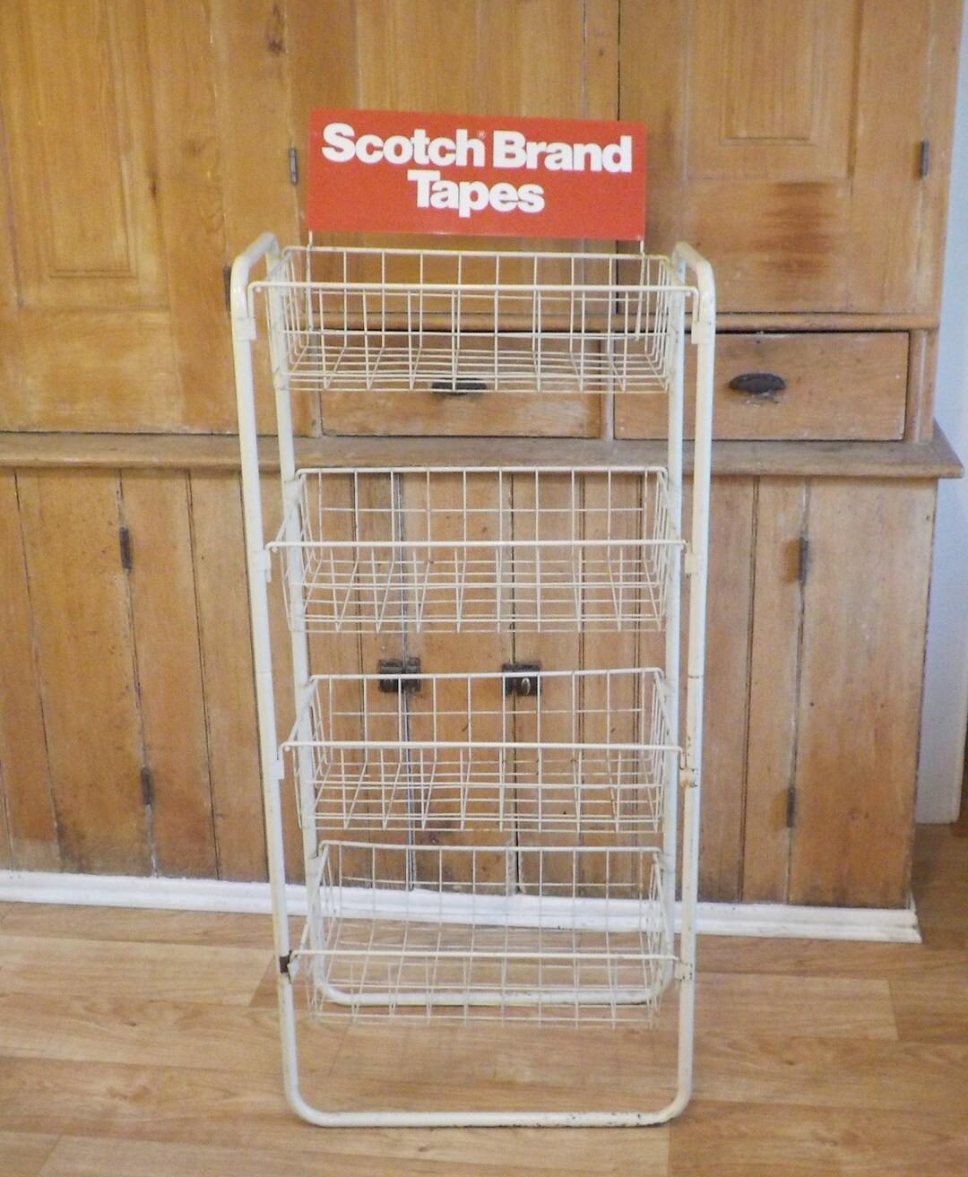 Vintage Metal Wire Store Display Rack Scotch Brand Tapes Stand Etsy