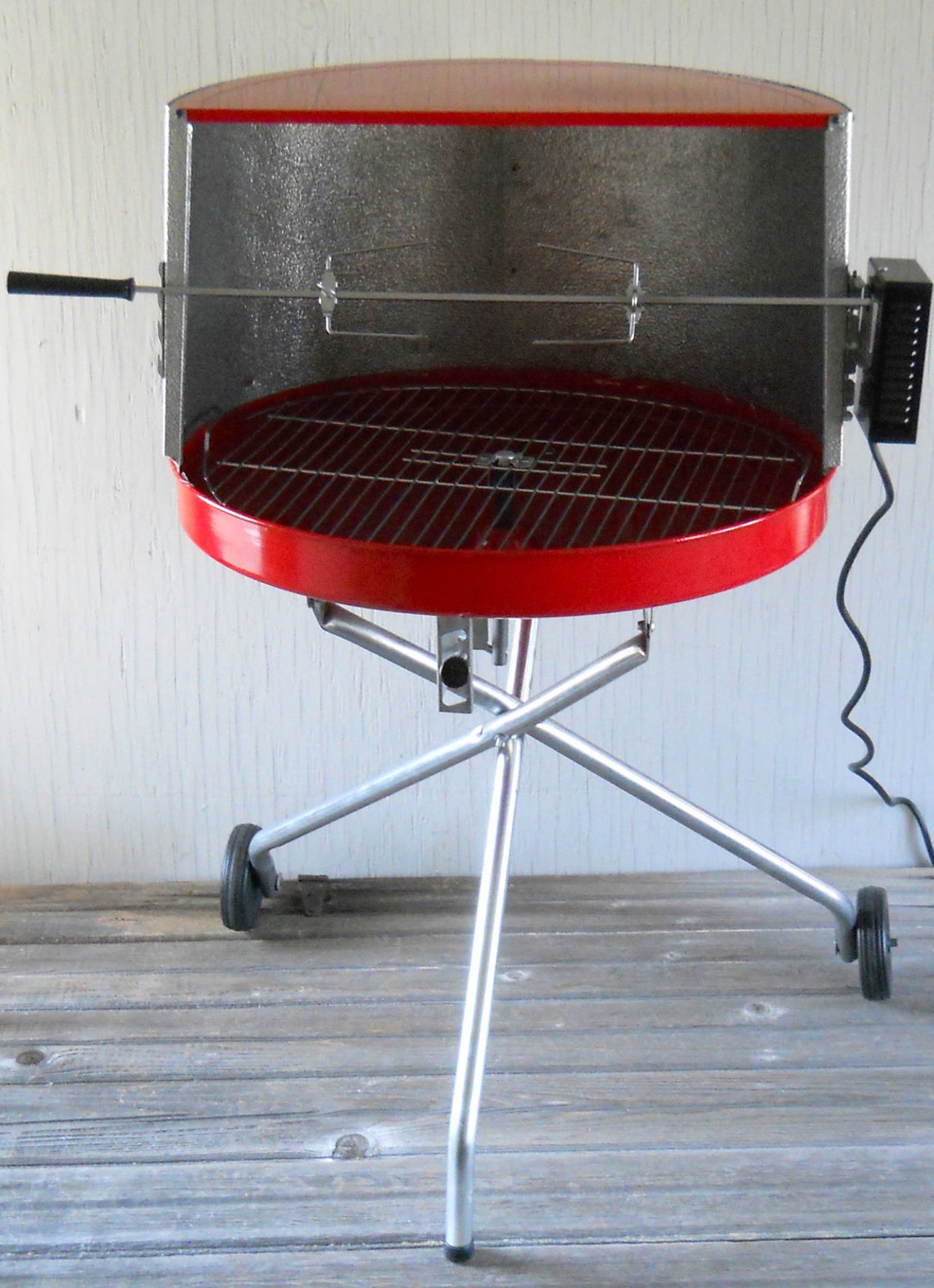 Bar B Q Grill Vintage Charcoal Grill Etsy