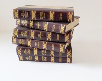 Antique Collection of The Novels of Victor Hugo Valjean Edition Half Leather Bound