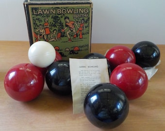 Vintage Lawn Bowling Game • 1960s Summer Outdoor Family Fun