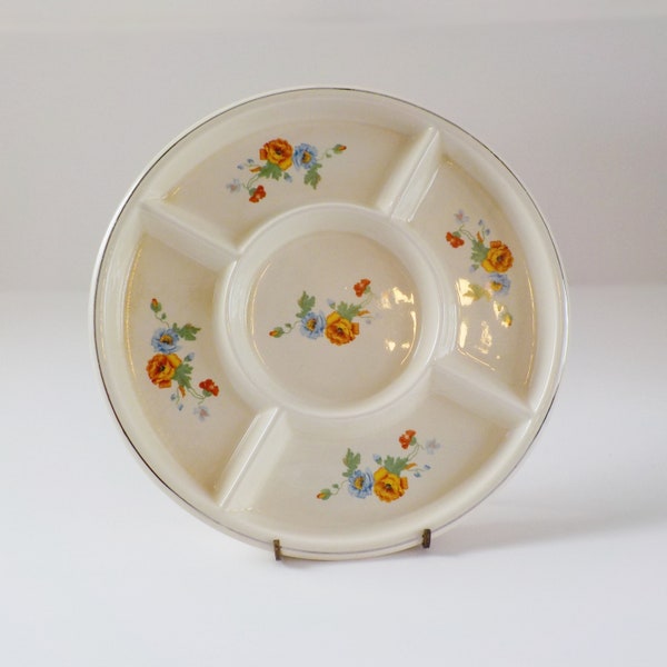 Lovely Vintage Relish Dip Tray 1920s 1930s Floral