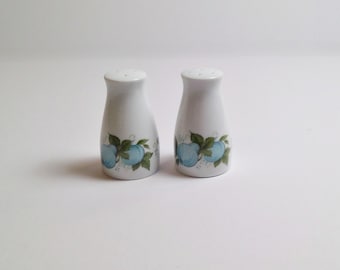 Vintage Noritake China 6695 Blue Orchard Salt and Pepper Shaker Japan