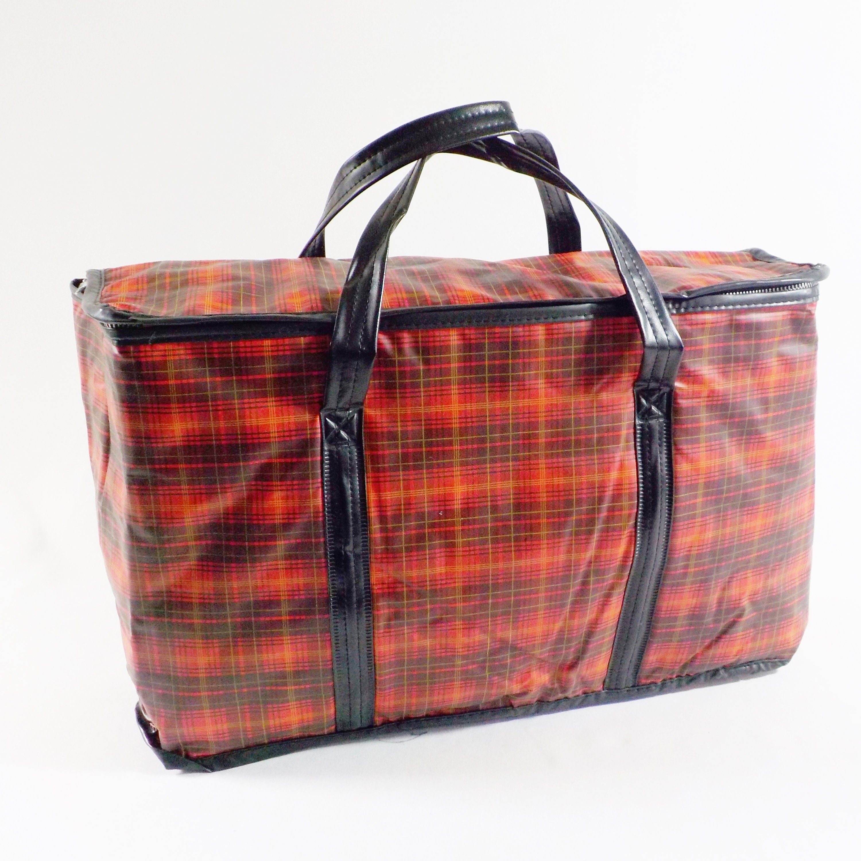Vintage Plaid Satchel Crossbody Bag, Pu Leather Textured Bag Purse