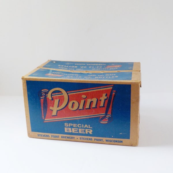 Vintage Point Special Beer Stevens Point Brewery Cardboard Box 24 Bottles