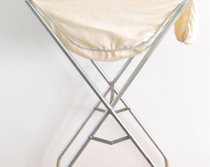 Vintage Rolling Laundry Basket Folding Rolling Laundry Cart Etsy