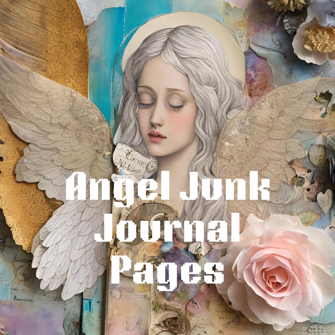 Angel Junk Journal Scrapbooking Printable Pages, Junk Pages, Angel Art ...