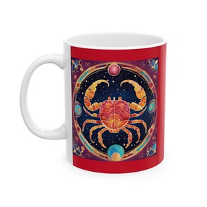 Scorpio Celestial Zodiac Mug, Astrology Coffee Cup Gift, Horoscope Ceramic Tea Mug, Constellation Birthday Present, Personalized Star Sign