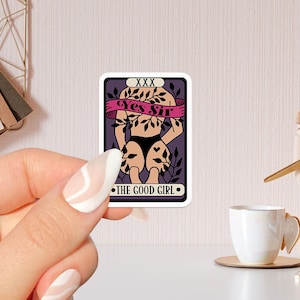 ja Sir- the good girl Bücherwurm Sticker, Geschenk für Buchliebhaber, Bücherwurm, Kindle Sticker, Smut Reader, Leseratte, e-Reader
