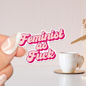 femminista come f**k adesivo libresco, regalo per gli amanti dei libri, Merch libresco, adesivo Kindle, Smut Reader, amante della lettura, e-reader