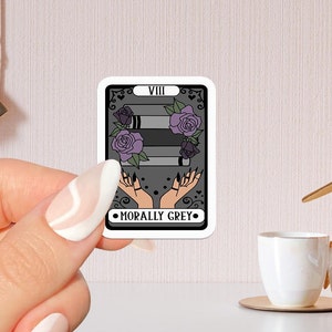 Adesivo libresco moralmente grigio, regalo per gli amanti dei libri, Merch libresco, adesivo Kindle, Smut Reader, amante della lettura, e-reader
