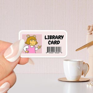 Bibliotheksausweis Bücherwurm Sticker, Geschenk für Buchliebhaber, Bücherwurm Merch, Kindle Sticker,Smut Reader,Leseliebhaber,E-Reader