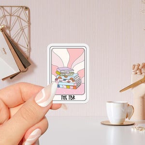 Autocollant livresque de carte de tarot, cadeau d'amateur de livres, Merch livresque, autocollant Kindle, lecteur Smut, amateur de lecture, liseuse