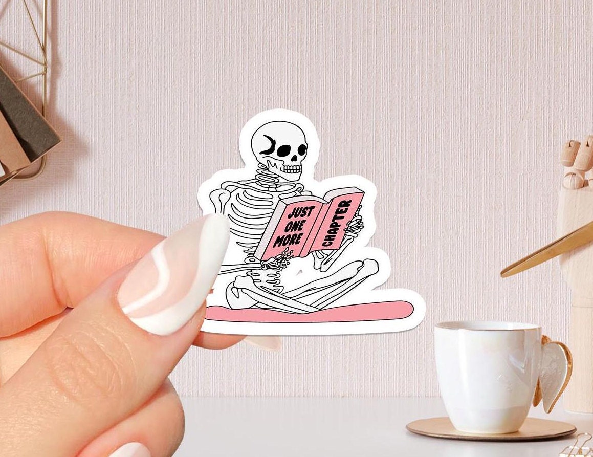 nur noch ein Kapitel, Bücherwurm, Kindle Sticker, Geschenk für Buchliebhaber, Bücherwurm, Leseliebhaber, E-Reader