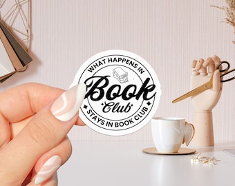 was im Buchklub passiert, Buchliebhaber, Kindle Sticker, Geschenk für Buchliebhaber, Buchliebhaber, Leseliebhaber, E-Reader
