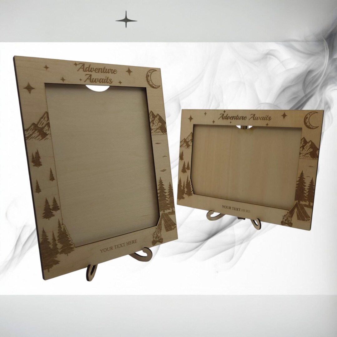 Rustic Adventure Awaits Wooden Picture Frame | Camping Hiking Nature ...