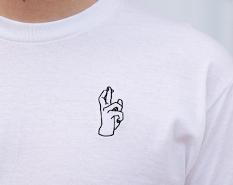 Infinity Hand T-Shirt | Embroidered Anime Gift
