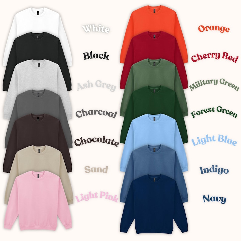 Colour Guide: White / Black / Ash Grey / Charcoal / Chocolate / Sand / Light Pink / Orange / Cherry Red / Military Green / Forest Green / Light Blue / Indigo / Navy