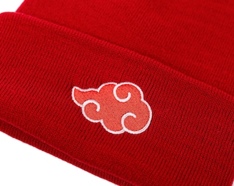 Czapka Akatsuki Cloud Beanie | Haftowany prezent z motywem anime