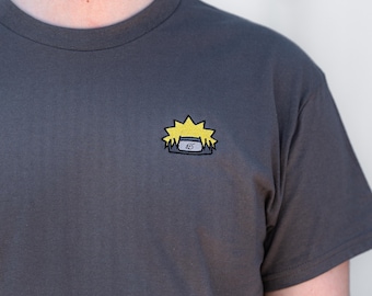 Silhouet Naruto T-shirt | Geborduurd animecadeau