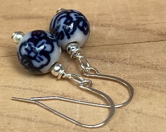 Delft Flower Earrings