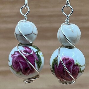 Rose Ceramic Earrings