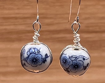 Delft Floral Earrings