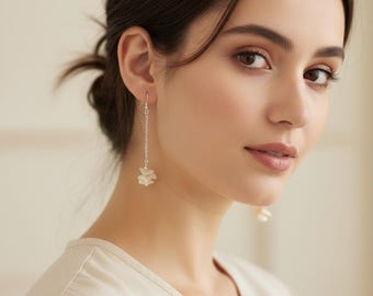 Mother of Pearl Shell Dangle Earrings