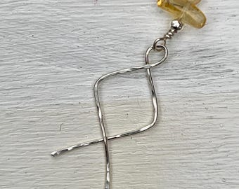 Citrine Othala Family Rune Necklace or Choose Your Gemstone