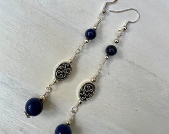 Celtic Lapis Lazuli Earrings September Birthstone