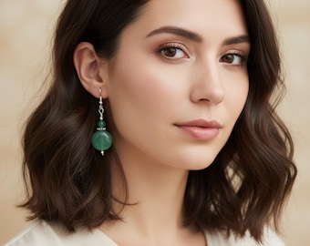 Peridot Silver Earrings, August Birthstone