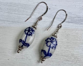 Delft Flower Earrings