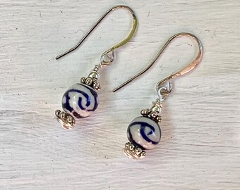 Delft Spiral Earrings