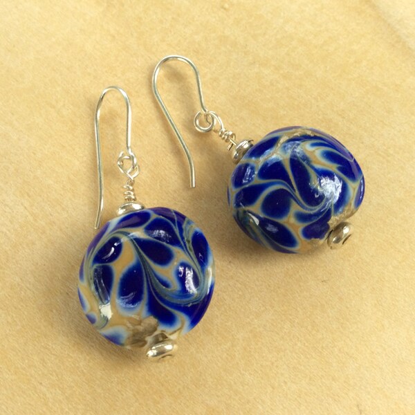 Blue Delft Pottery Earrings Norse Earrings Norse Jewelry Netherlands Earrings Netherlands Jewelry Dutch Jewelry Blue Willow Jewelry