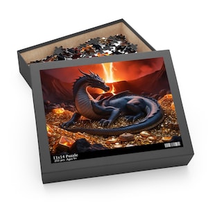 Fantasy Dragon Puzzle - Enchanting 500-Piece Jigsaw for Dragon Lovers, Gift for Gamers, Home Decor, Game Night