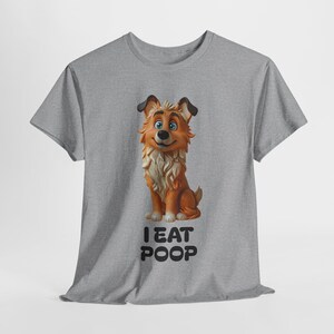 Playful Dog Cartoon Tee, Unisex Heavy Cotton Tee, Animal Lover Gift, Cute Pet Shirt, Casual Everyday Wear, Dog Owner Apparel