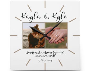 Personlig väggklocka med foto: Anpassad heminredning i akryl