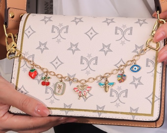 Personalized Initial Bag Charm: 18K Gold Plated Purse Accessory