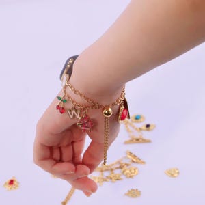 Custom Gold Apple Watch Band with Interchangeable Charms