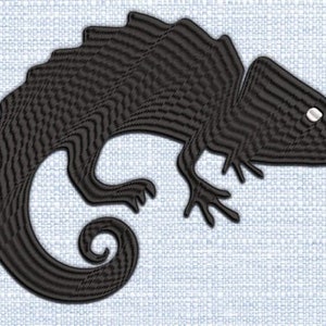 Chameleon, Animal, Reptile, Embroidery