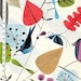 Scandinavian bird fabric retro butterfly bee funky home decorating material 1 yard