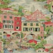 Venice fabric pink toile Italy Italian interior home decorating material cotton 1 yard